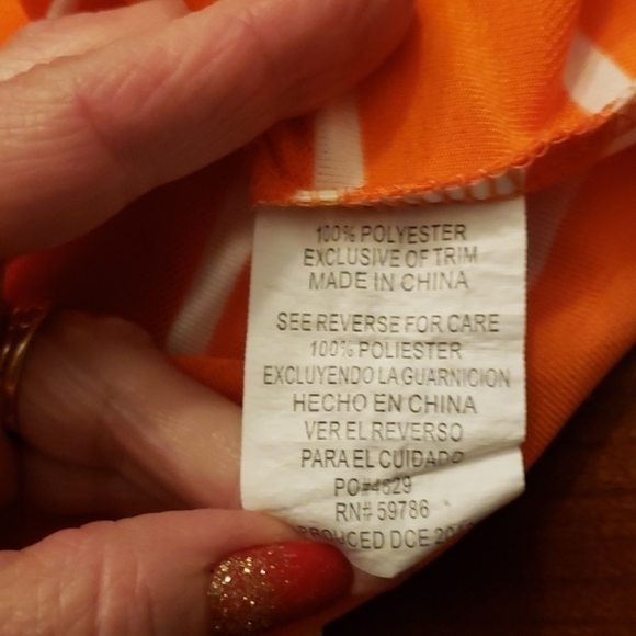 Beverly Hills Polo Club Golf Polo TN Orange EUC - Picture 4 of 8